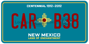 CARB38  license plate in NM