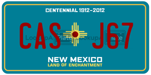 CASJ67  license plate in NM