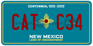 CATC34 license plate in New Mexico
