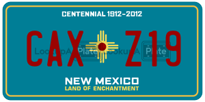 CAXZ19  license plate in NM