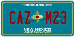 CAZM23  license plate in NM