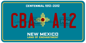 CBAA12  license plate in NM