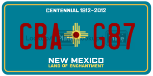 CBAG87  license plate in NM
