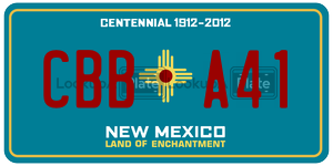 CBBA41  license plate in NM