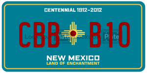 CBBB10  license plate in NM