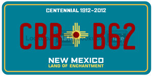 CBBB62  license plate in NM