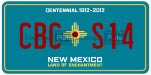 CBCS14  license plate in NM