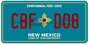 CBFD08  license plate in NM