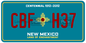 CBFH37  license plate in NM