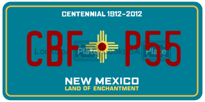 CBFP55 license plate in New Mexico