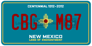 CBGM87  license plate in NM