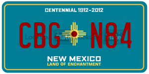 CBGN84  license plate in NM