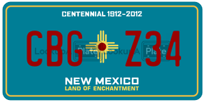 CBGZ34  license plate in NM