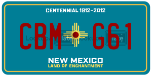 CBMG61 license plate in New Mexico