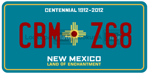 CBMZ68  license plate in NM