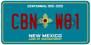 CBNW81 license plate in New Mexico