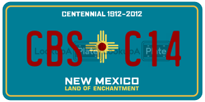 CBSC14  license plate in NM