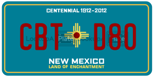 CBTD80 license plate in New Mexico