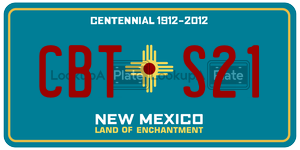 CBTS21  license plate in NM