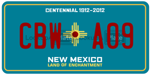 CBWA09  license plate in NM