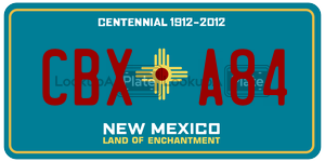 CBXA84  license plate in NM