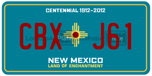 CBXJ61  license plate in NM