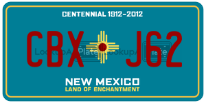 CBXJ62  license plate in NM