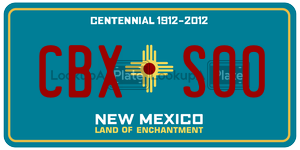 CBXS00 license plate in New Mexico