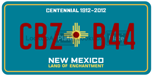 CBZB44  license plate in NM