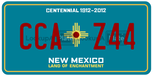 CCAZ44  license plate in NM