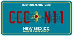 CCCN11 license plate in New Mexico