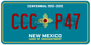 CCCP47  license plate in NM