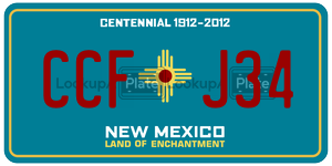 CCFJ34  license plate in NM