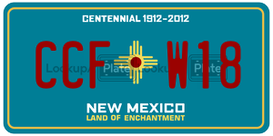 CCFW18  license plate in NM