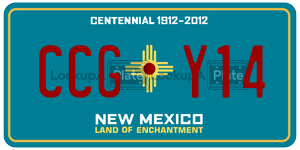 CCGY14  license plate in NM