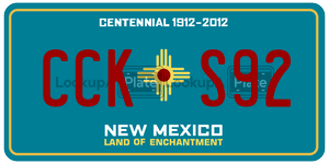 CCKS92  license plate in NM