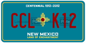CCLK12  license plate in NM