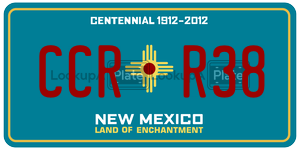 CCRR38  license plate in NM
