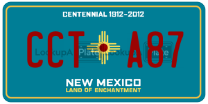 CCTA87  license plate in NM