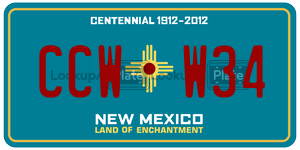CCWW34  license plate in NM