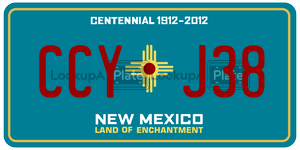 CCYJ38  license plate in NM