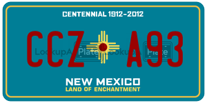 CCZA93  license plate in NM