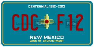 CDCF12  license plate in NM