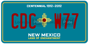 CDCW77  license plate in NM