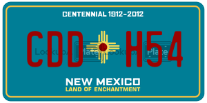 CDDH54  license plate in NM