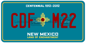 CDFM22  license plate in NM