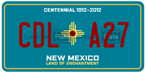 CDLA27  license plate in NM