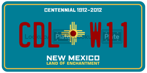 CDLW11  license plate in NM