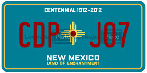 CDPJ07  license plate in NM