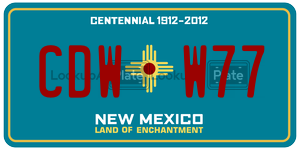 CDWW77  license plate in NM